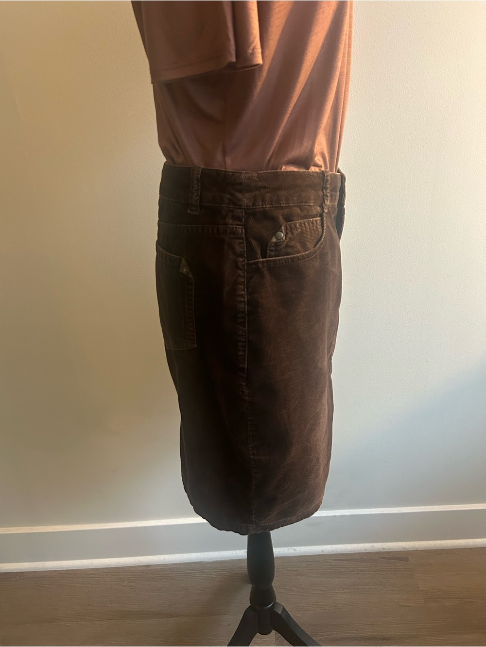 Cidra Chocolate Brown Corduroy Skirt - Picture 9 of 11